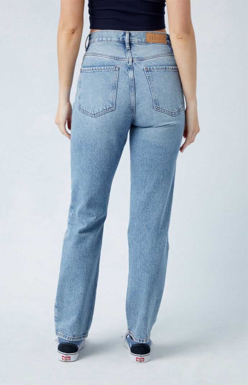 Pantalones PacSun Eco Light Blue Dad Mujer Indigo | IVLND7620