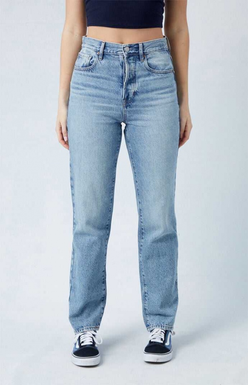 Pantalones PacSun Eco Light Blue Dad Mujer Indigo | IVLND7620