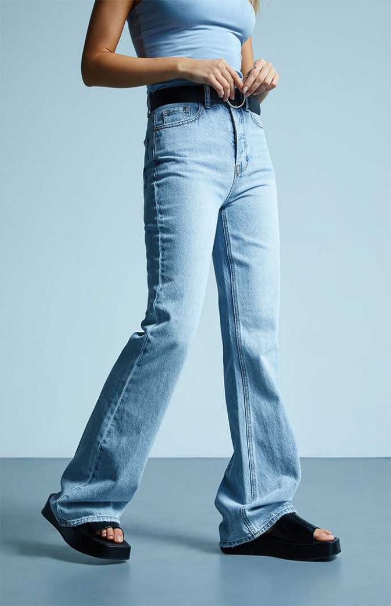 Pantalones PacSun Eco Light Blue High Waisted Bootcut Mujer Indigo | PLHAT3798