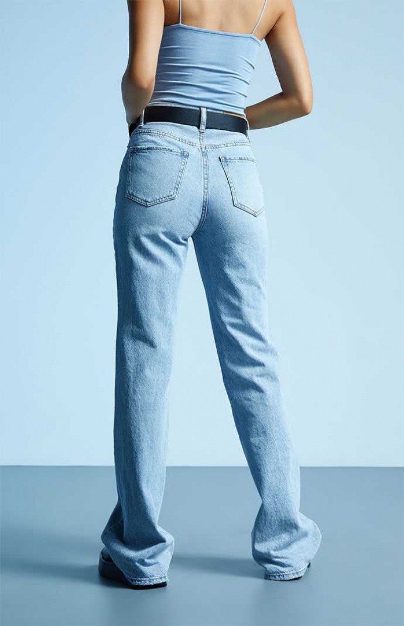 Pantalones PacSun Eco Light Blue High Waisted Bootcut Mujer Indigo | PLHAT3798