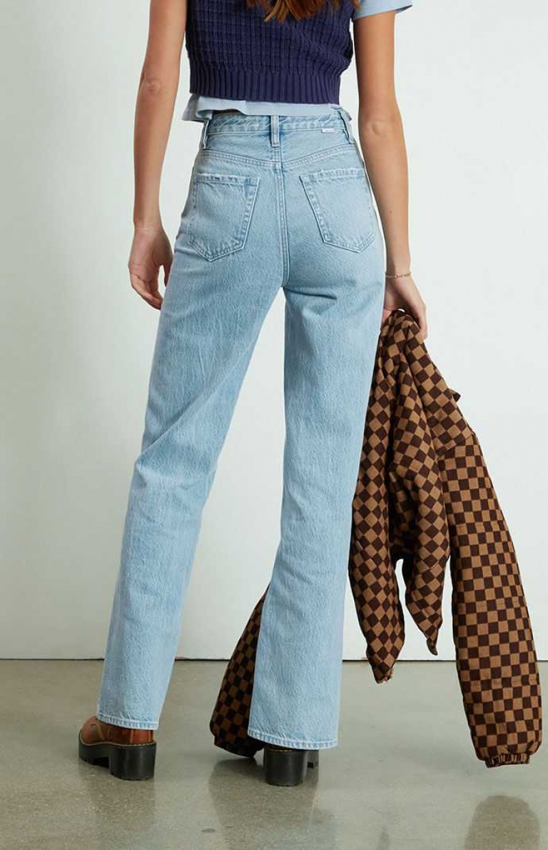 Pantalones PacSun Eco Light Blue Twisted Seam Boyfriend Mujer Indigo | UTQJX7231