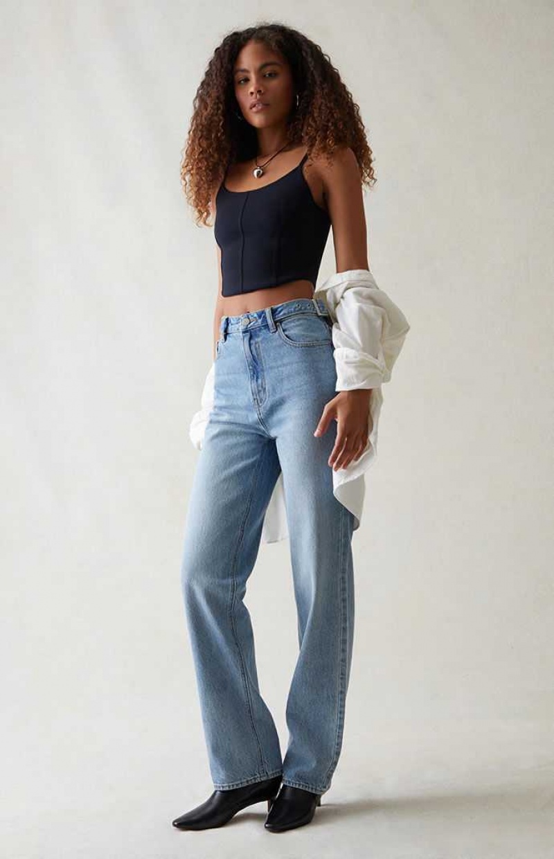 Pantalones PacSun Eco Light Indigo '90s Boyfriend Mujer Indigo | ABVNJ2975