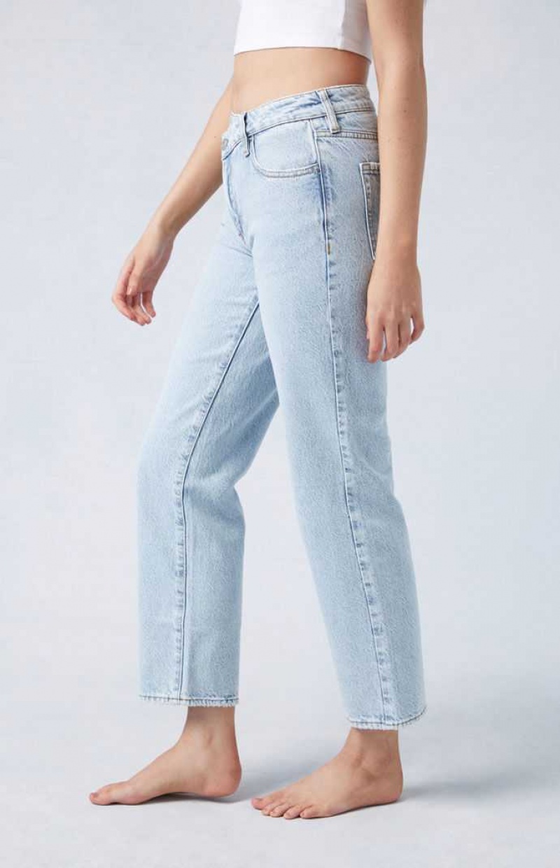 Pantalones PacSun Eco Light Indigo '90s Directo Leg Mujer Indigo | RYHPE7054