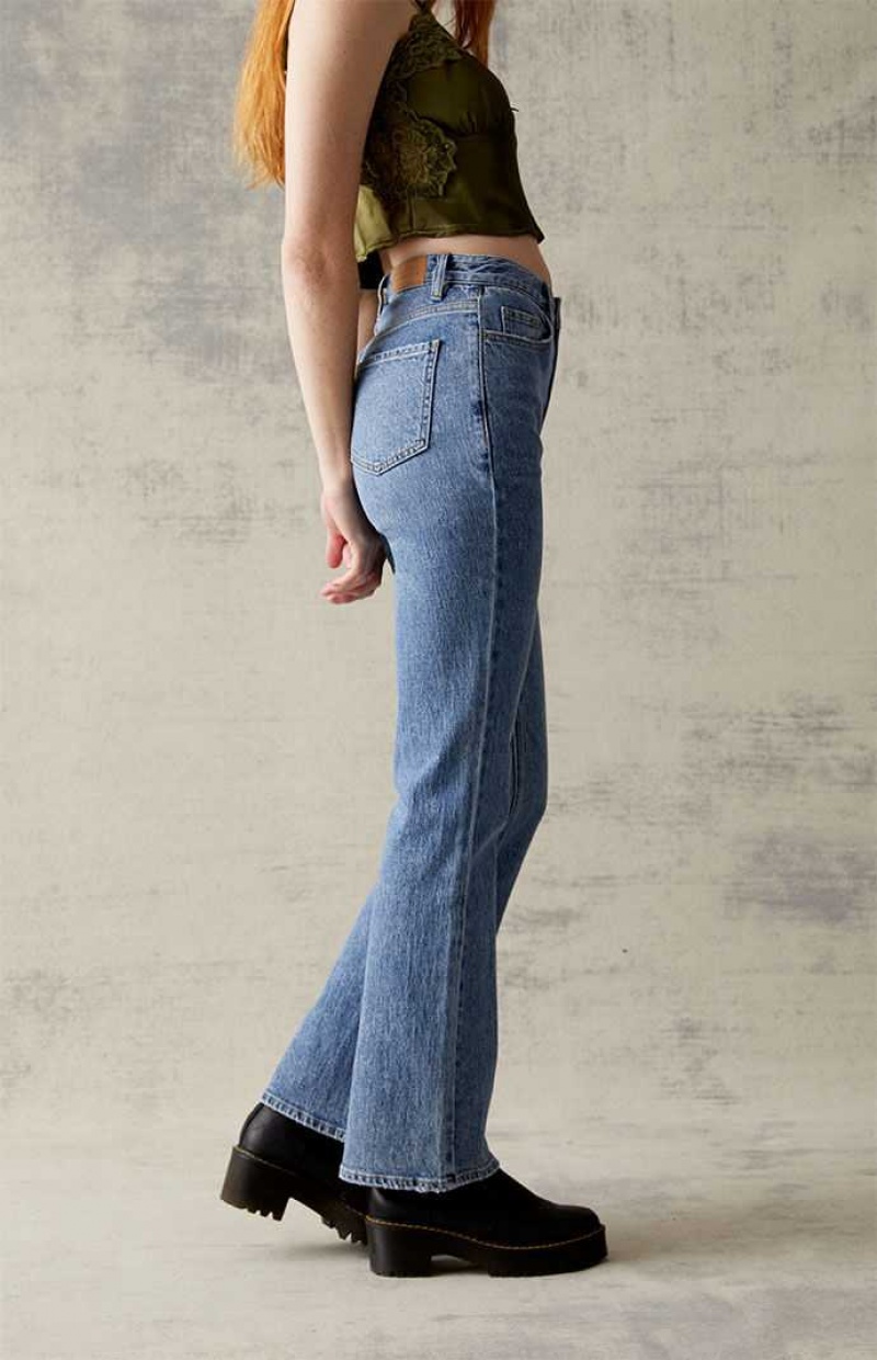 Pantalones PacSun Eco Medium Blue Stretch High Waisted Bootcut Mujer Indigo | IDQKS7923