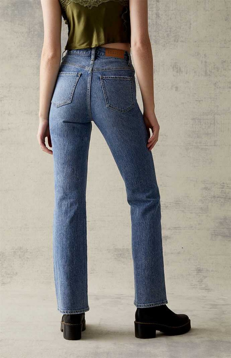 Pantalones PacSun Eco Medium Blue Stretch High Waisted Bootcut Mujer Indigo | IDQKS7923