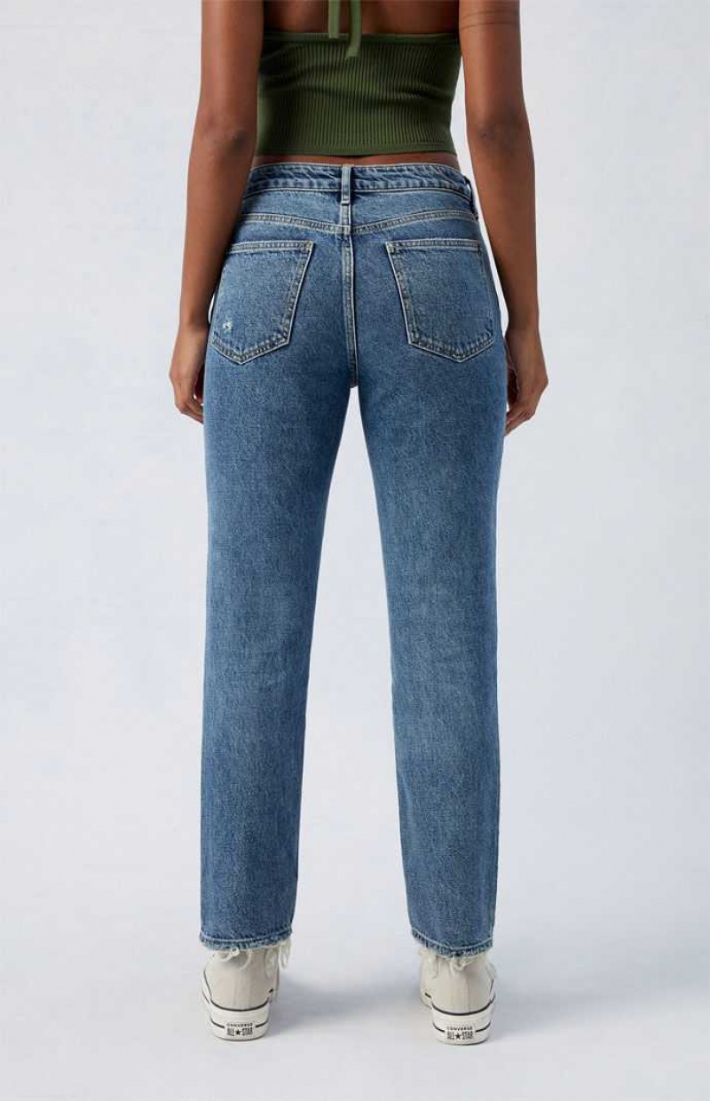 Pantalones PacSun Eco Medium Indigo Mom Mujer Indigo | JOKCA7092