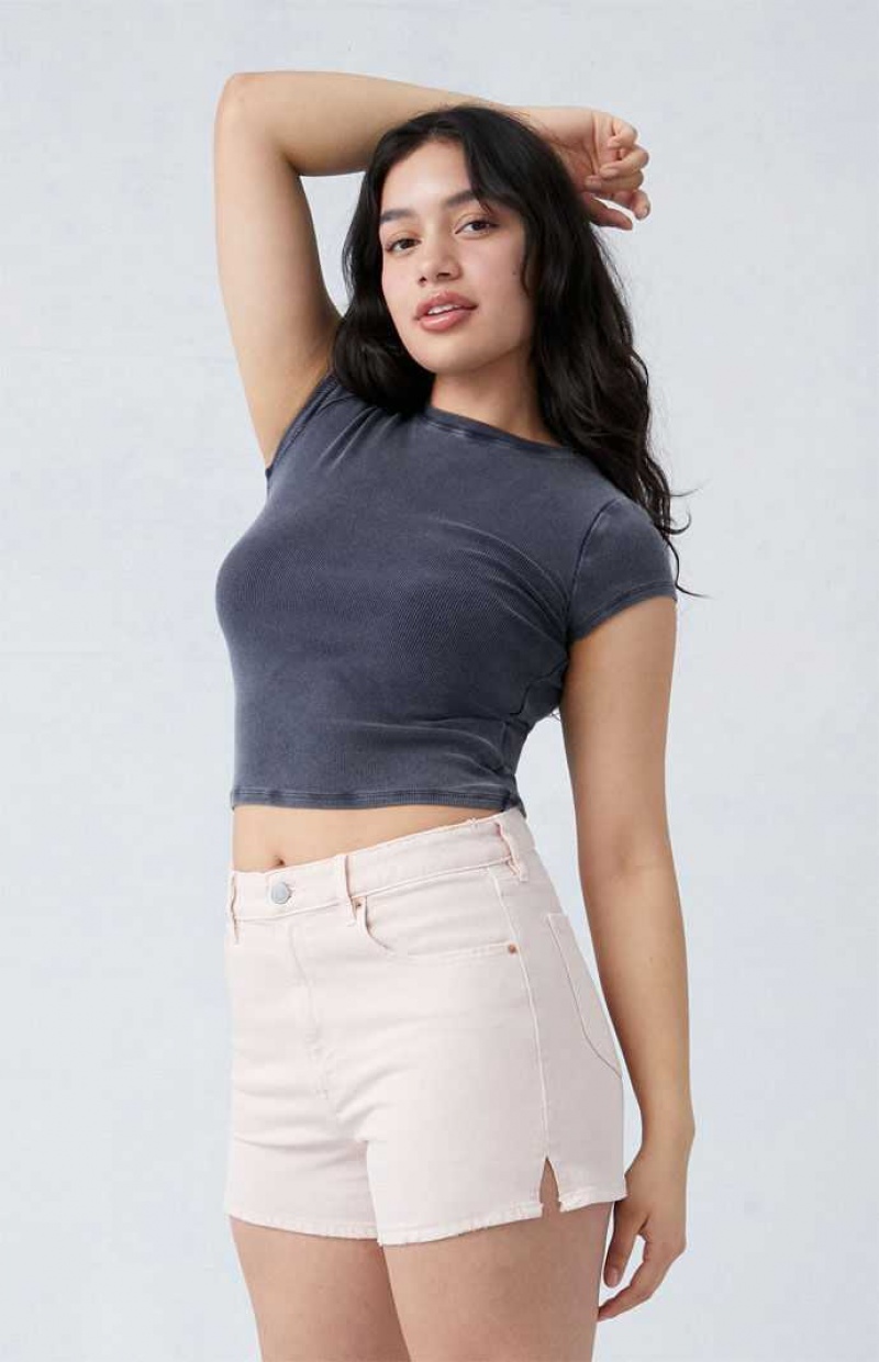 Pantalones PacSun Eco Pink Curve High Waisted Denim Festival Mujer Rosas | XBNOK3207