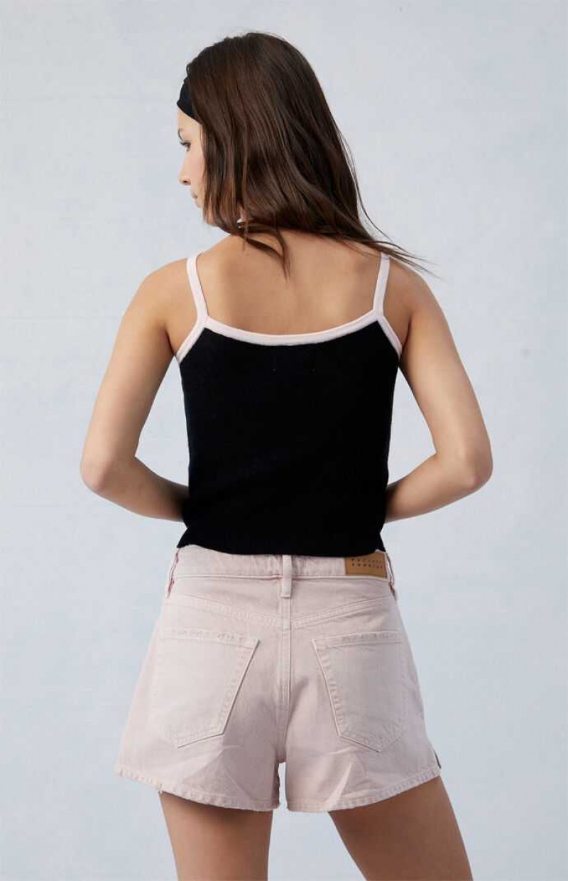 Pantalones PacSun Eco Pink High Waisted Denim Festival Mujer Rosas | IKCQR9047