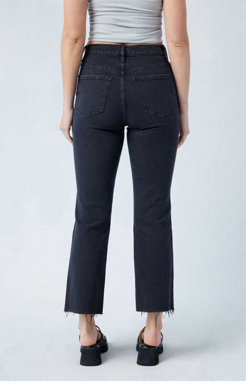 Pantalones PacSun Eco Stretch Black High Waisted Cropped Bootcut Mujer Negras | KESBJ9468