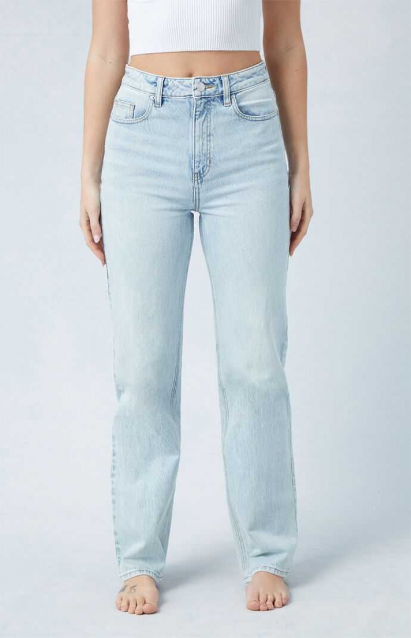 Pantalones PacSun Eco Stretch Light Blue '90s Boyfriend Mujer Indigo | RGDUL5480