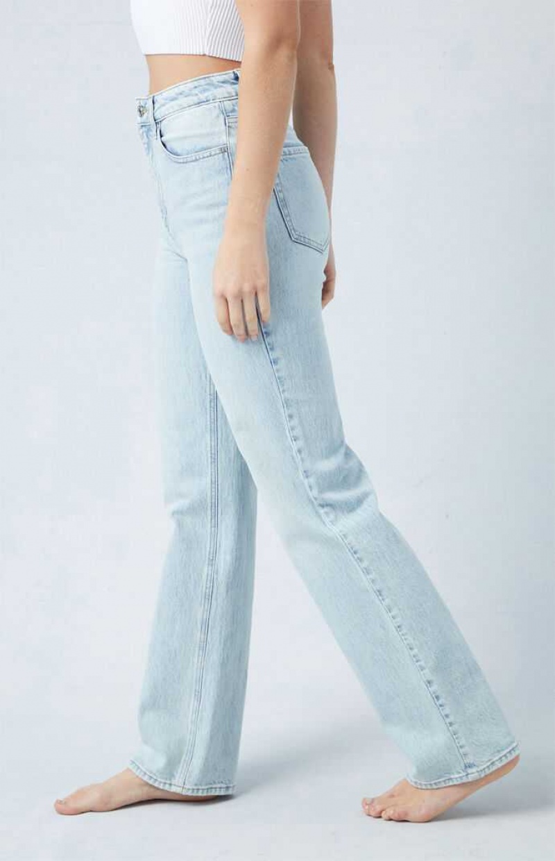 Pantalones PacSun Eco Stretch Light Blue '90s Boyfriend Mujer Indigo | RGDUL5480