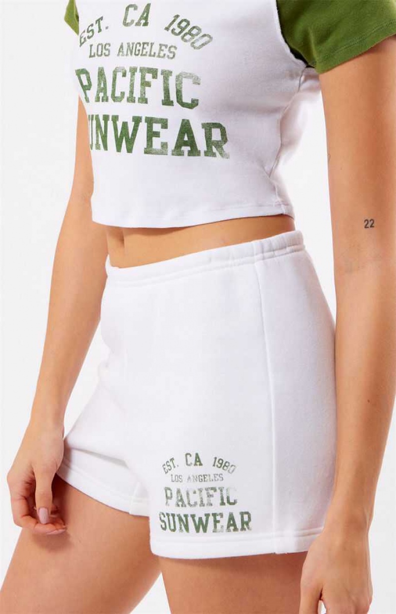 Pantalones PacSun Est. CA 1980 Pacific Sunwear Slim Sweat Mujer Blancas | VLUJY3965