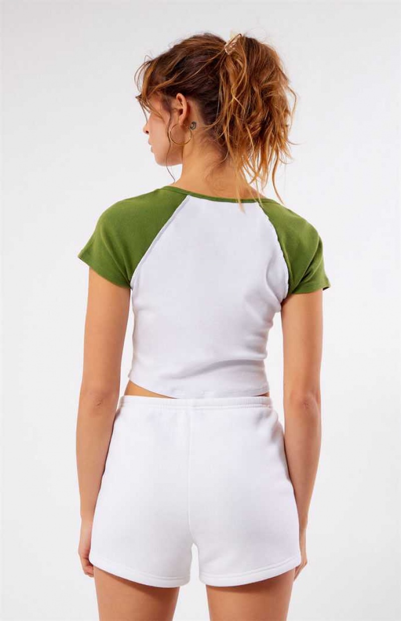 Pantalones PacSun Est. CA 1980 Pacific Sunwear Slim Sweat Mujer Blancas | VLUJY3965