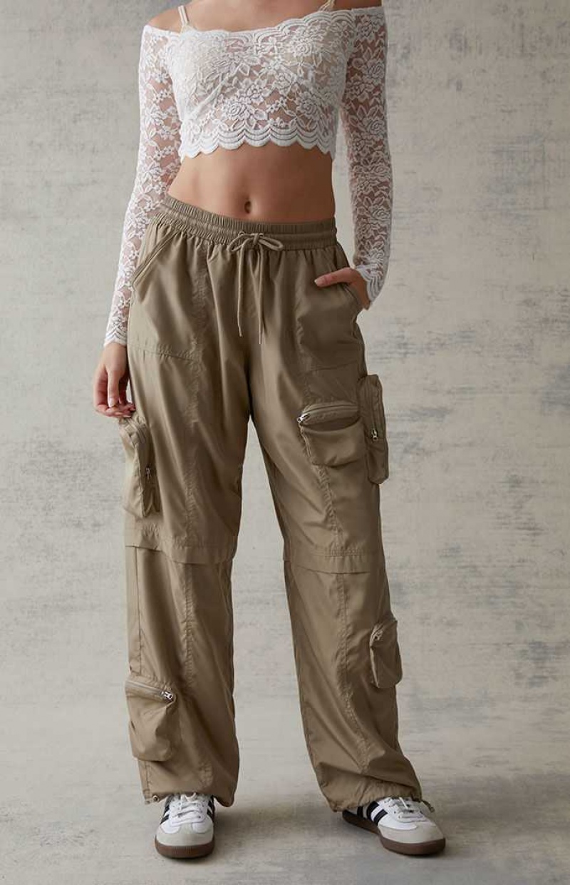 Pantalones PacSun Extreme Cargo Mujer Verde Oliva | OWDCM9486