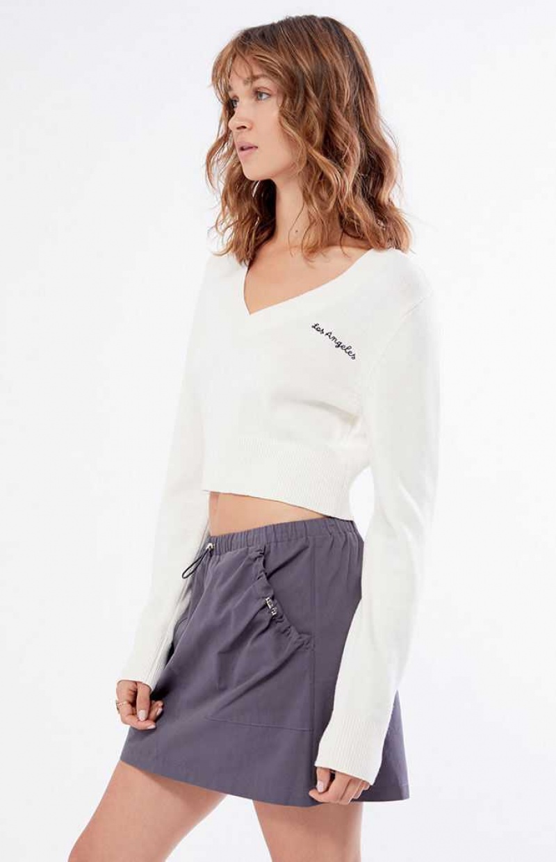 Pantalones PacSun Gray Bungie Pocket Mini Skirt Mujer Gris | HTEJD8710