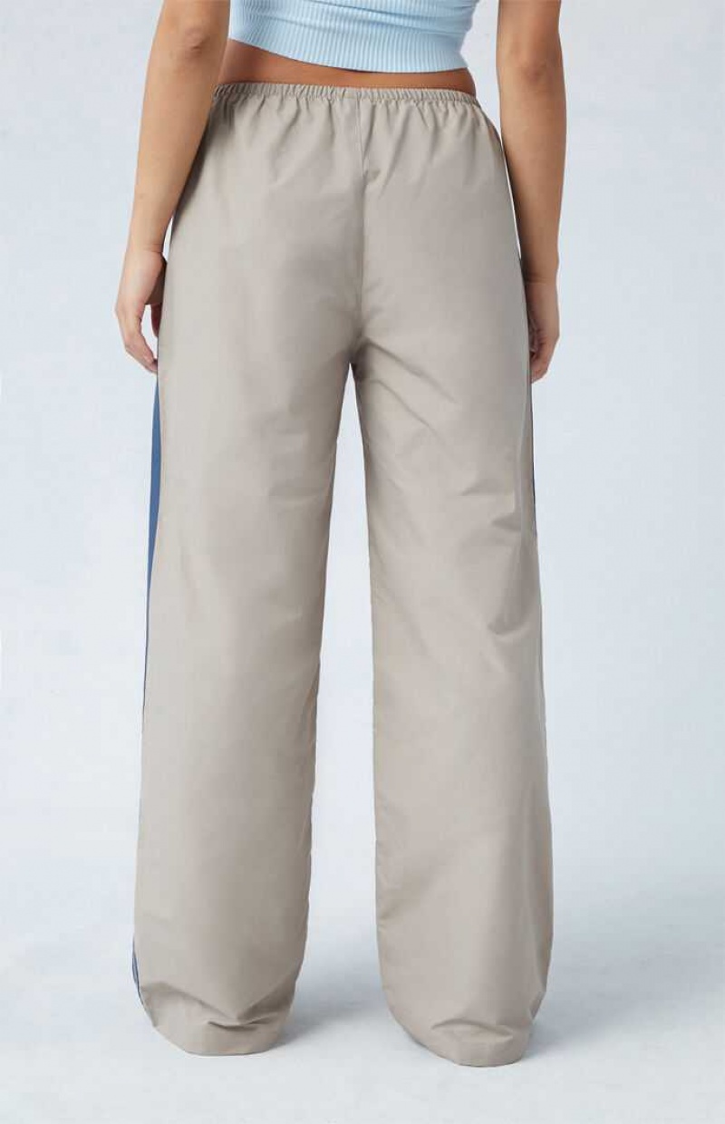 Pantalones PacSun Khaki Anchos Leg Pista Mujer Kaki | ABCTL4017