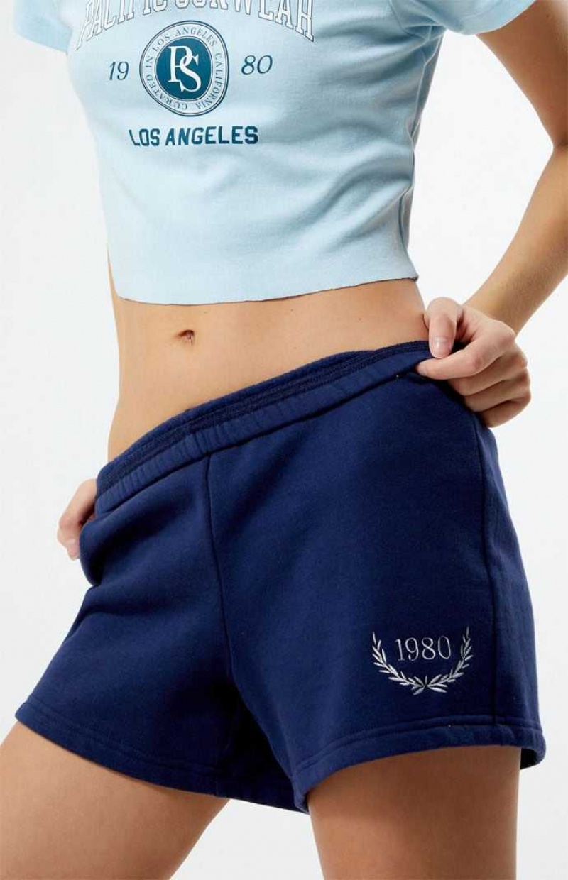 Pantalones PacSun LA Sports Club Slim Sweat Mujer Azul Marino | WSKNQ0856