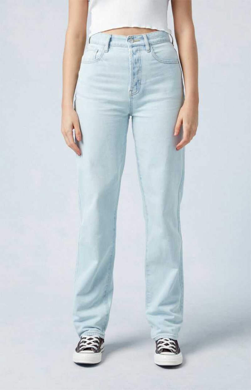 Pantalones PacSun Light Blue Dad Mujer Indigo Claro | EWLJR3972