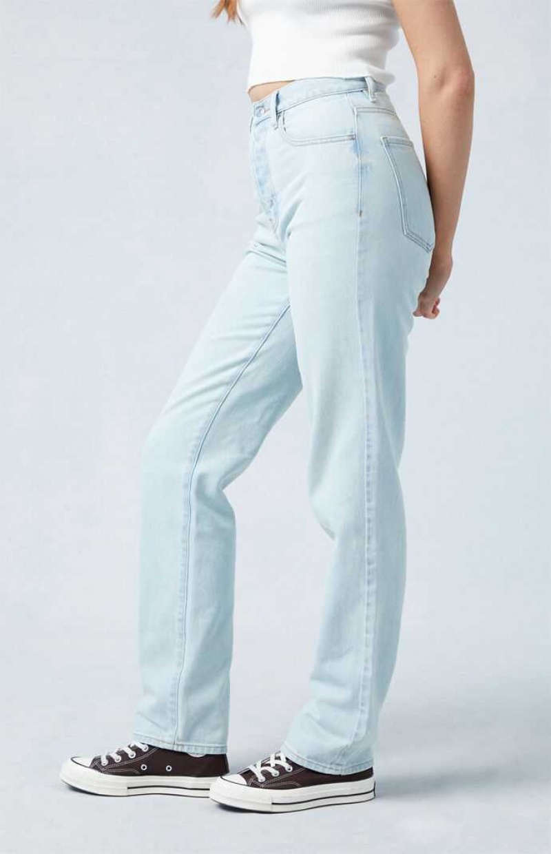 Pantalones PacSun Light Blue Dad Mujer Indigo Claro | EWLJR3972