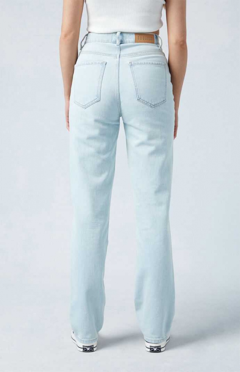 Pantalones PacSun Light Blue Dad Mujer Indigo Claro | EWLJR3972