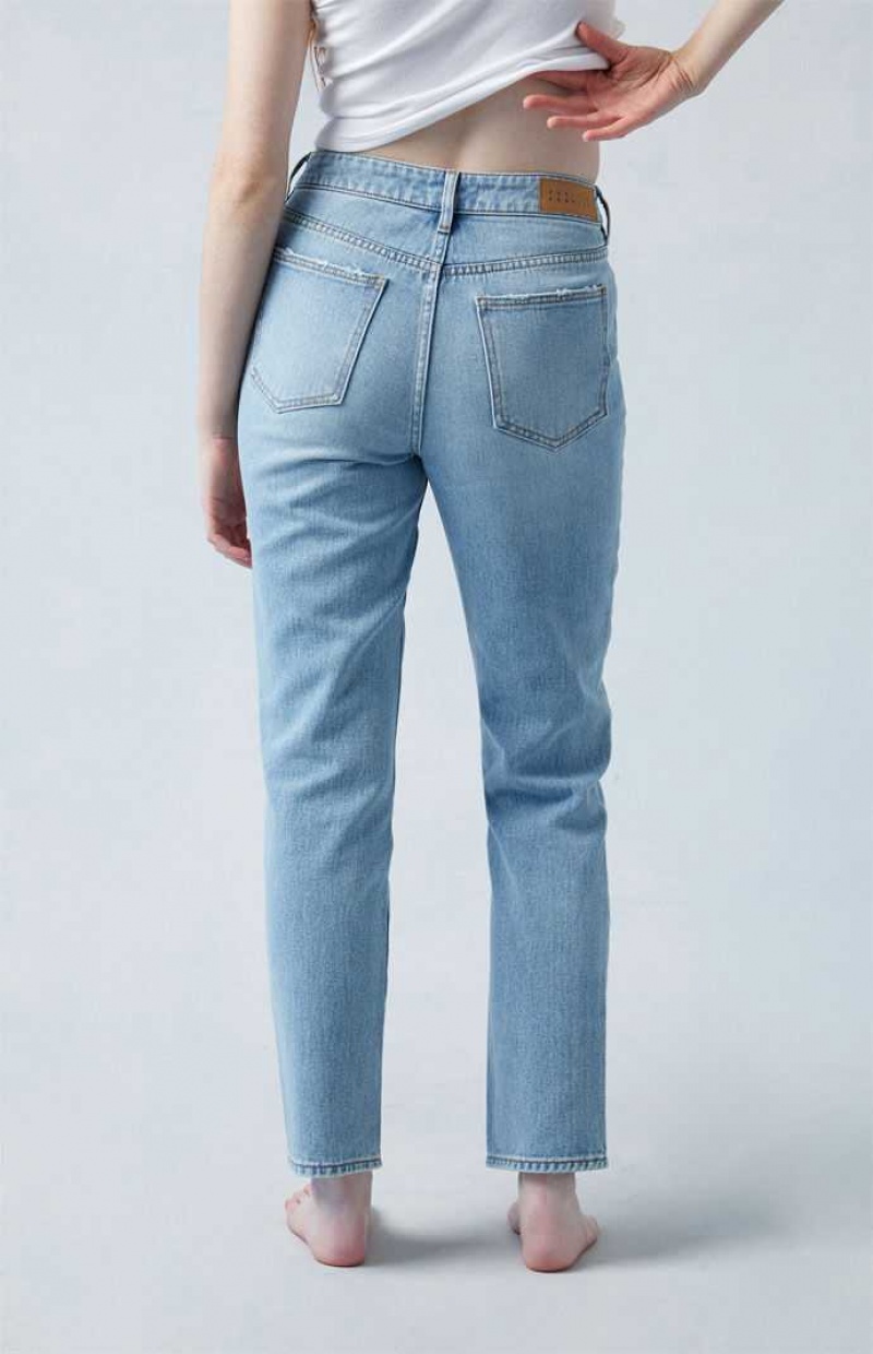 Pantalones PacSun Light Blue Mom Mujer Indigo | KLNJH5034