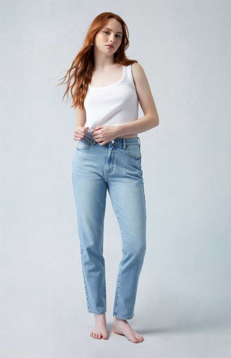 Pantalones PacSun Light Blue Mom Mujer Indigo | KLNJH5034