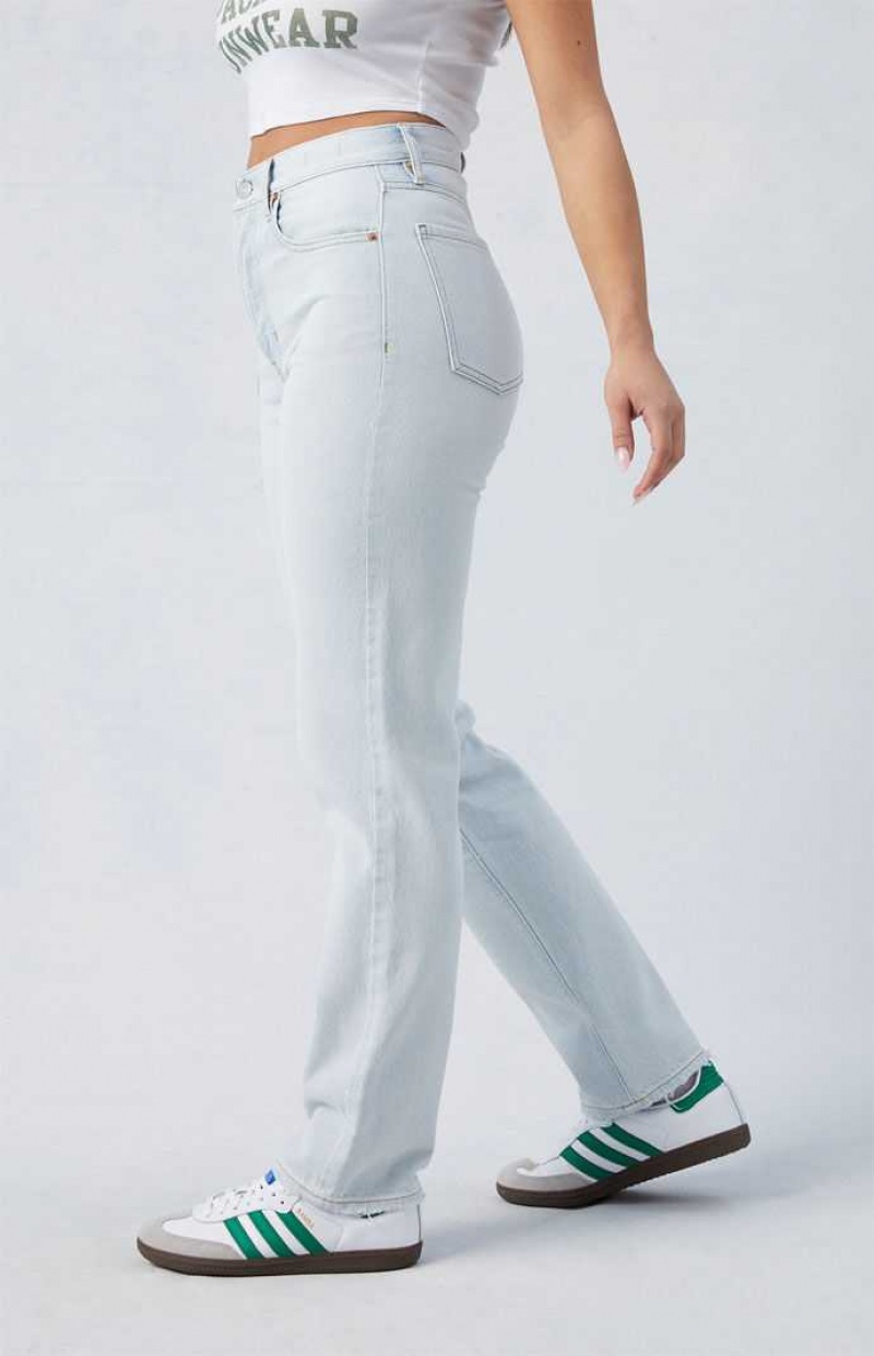 Pantalones PacSun Light Indigo Dad Mujer Indigo | QOMLS5928