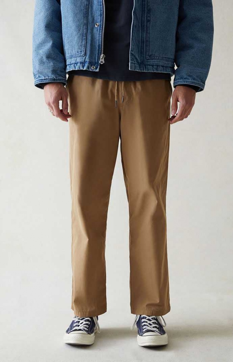 Pantalones PacSun Lona Brown Directo Hombre Marrones | LHPBN4520