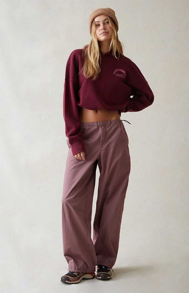 Pantalones PacSun Mauve Low Rise Parachute Mujer Moradas | SVORC8219