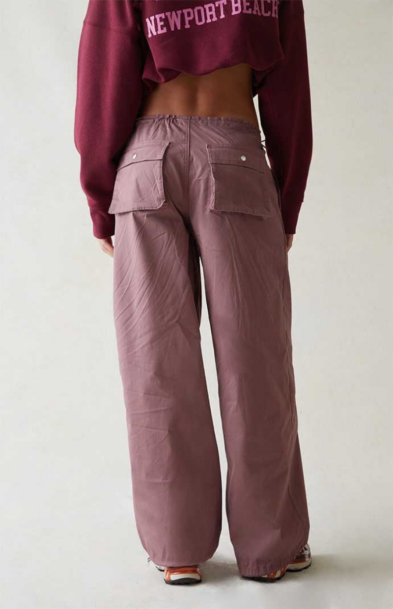 Pantalones PacSun Mauve Low Rise Parachute Mujer Moradas | SVORC8219