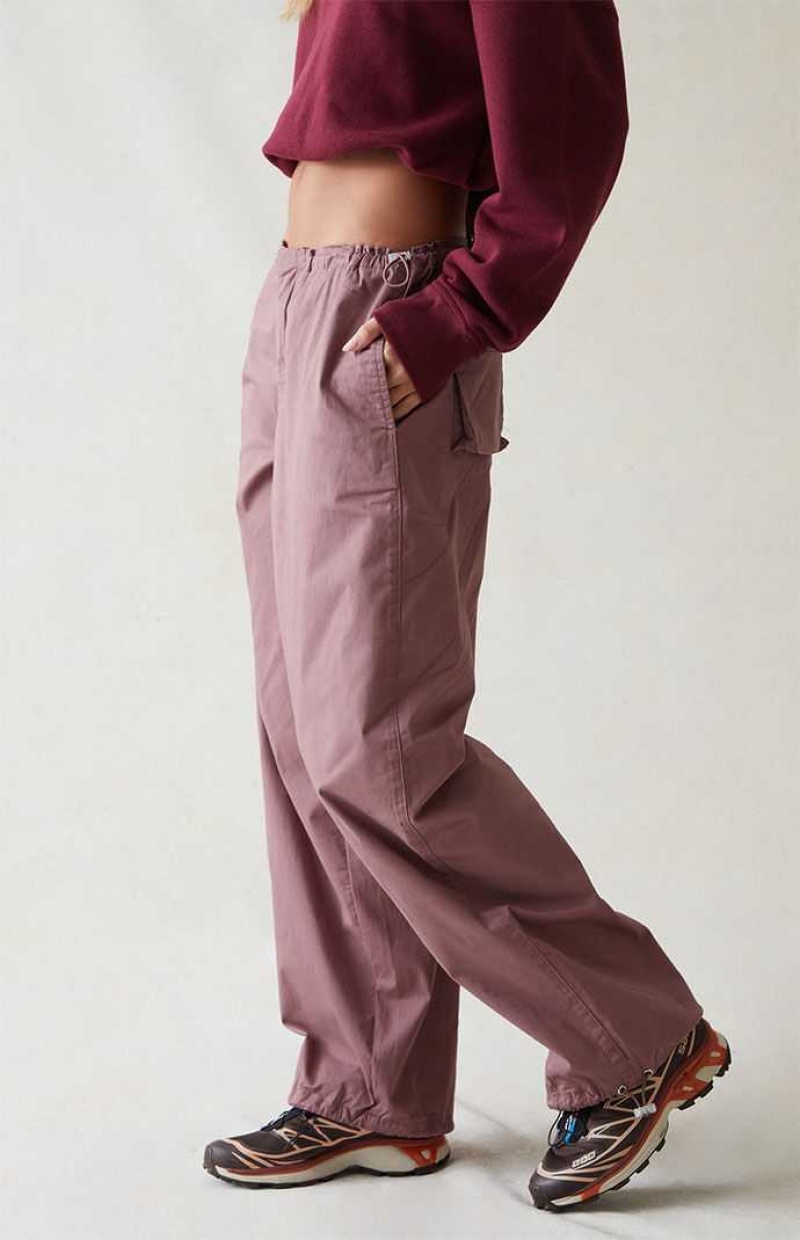 Pantalones PacSun Mauve Low Rise Parachute Mujer Moradas | SVORC8219