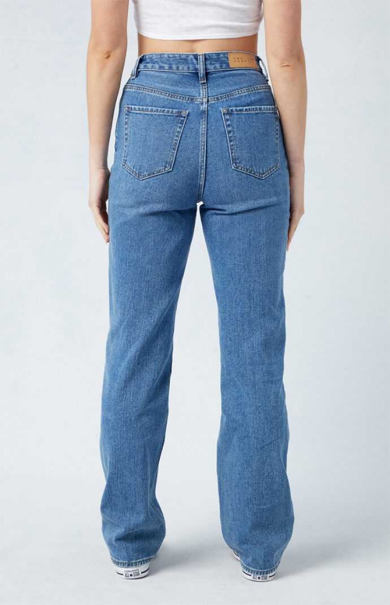 Pantalones PacSun Medium Blue '90s Boyfriend Mujer Indigo | NSIGM3801