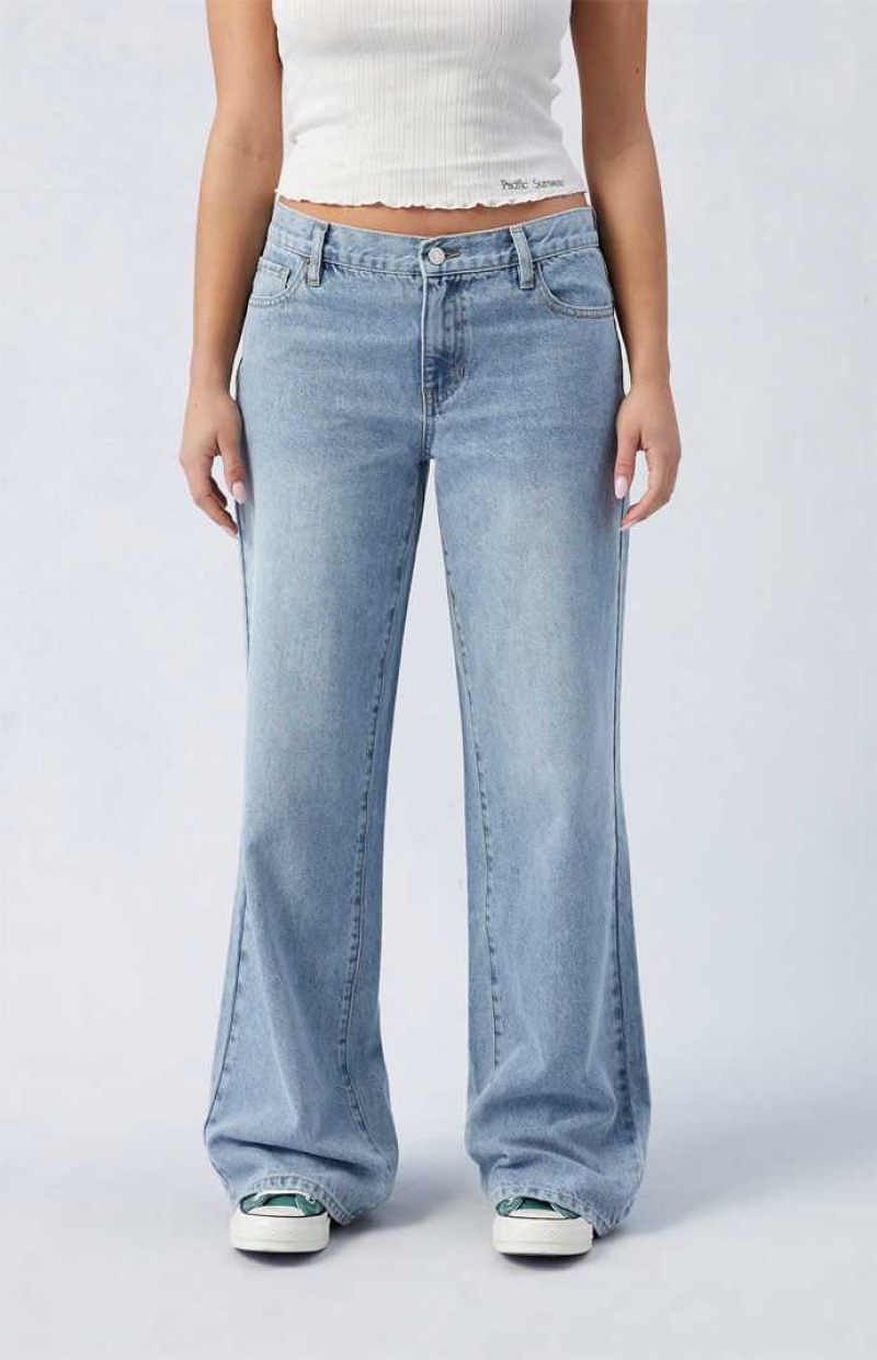 Pantalones PacSun Medium Indigo Parker Extreme gy Mujer | SJPXN3741