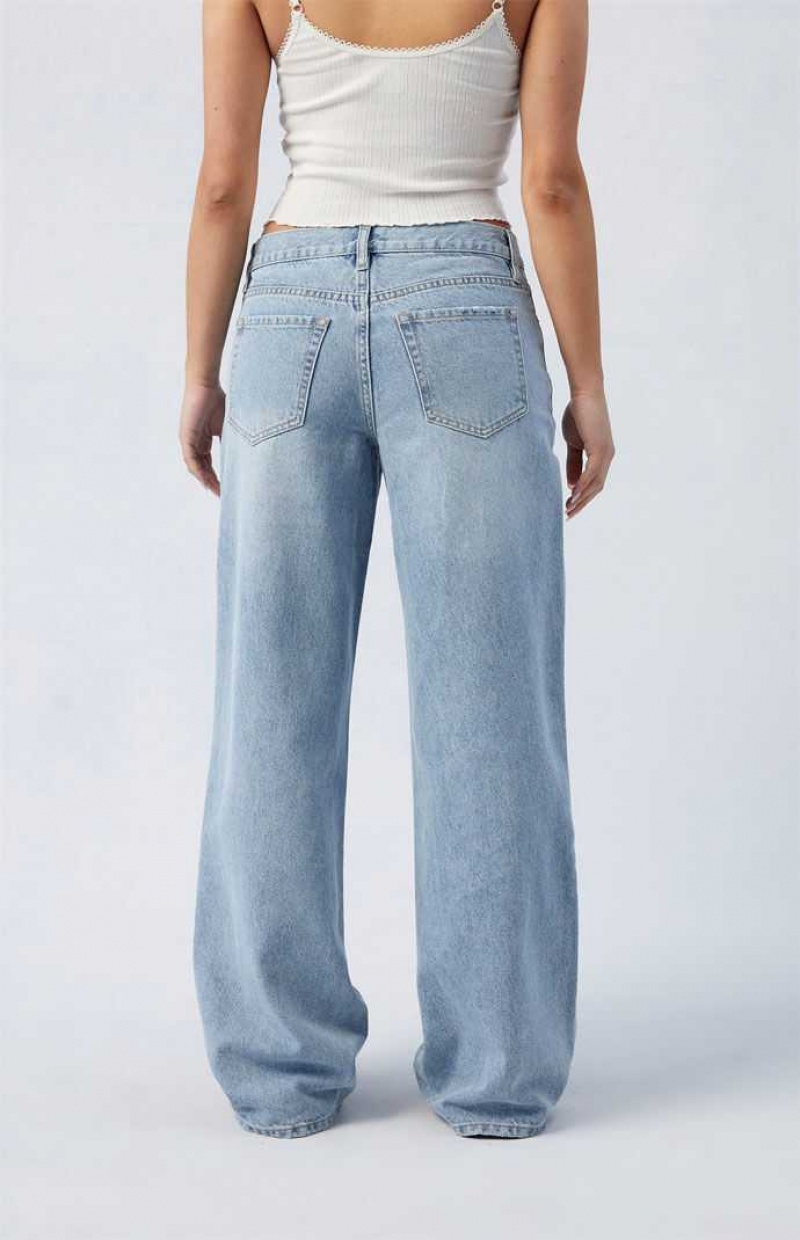 Pantalones PacSun Medium Indigo Parker Extreme gy Mujer | SJPXN3741