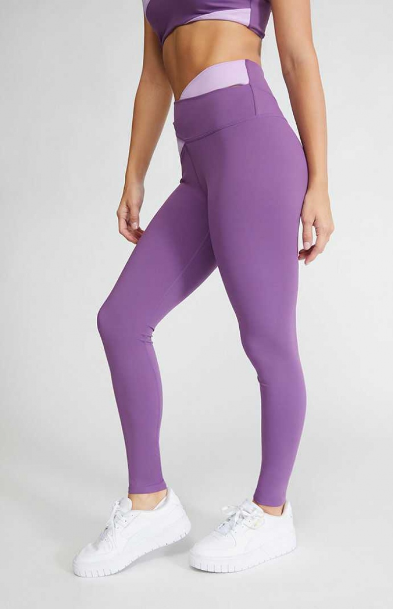 Pantalones PacSun PAC MOVE Active It Takes Two Yoga Mujer Moradas | CMFSP1697