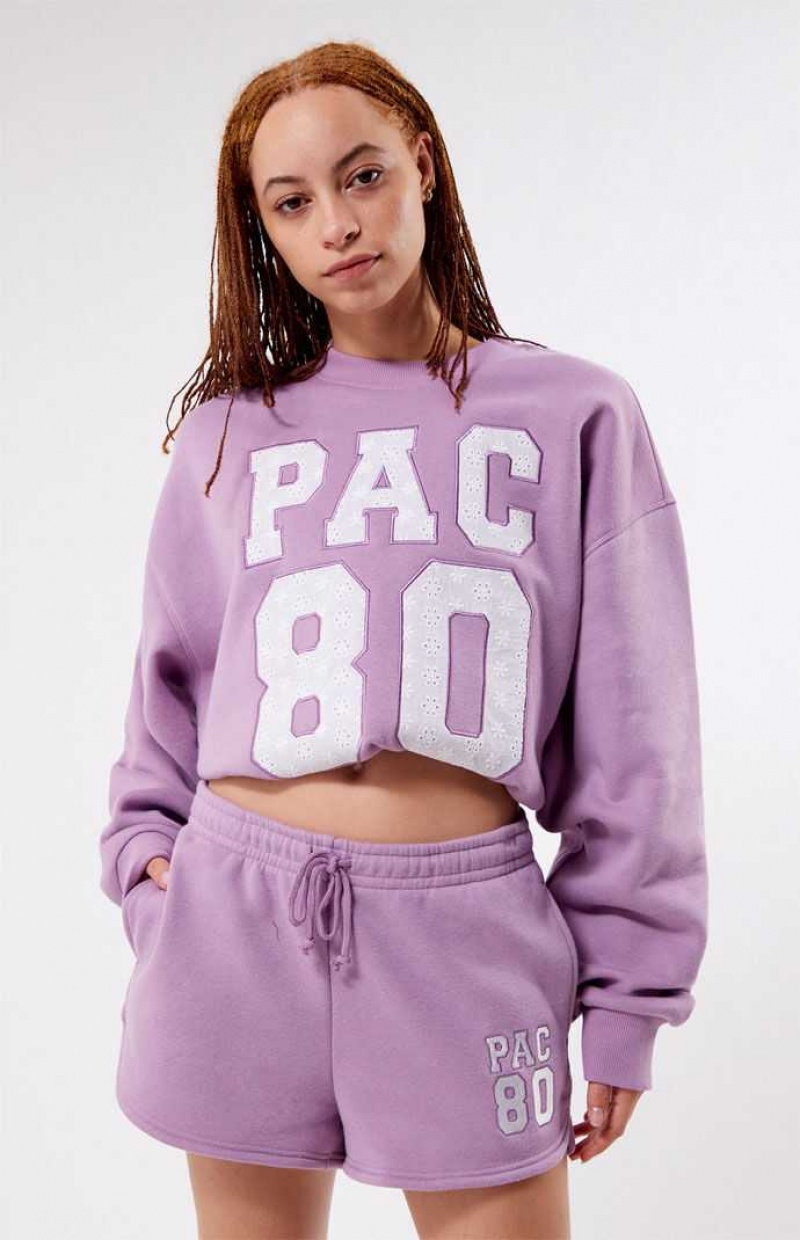 Pantalones PacSun Pac 1980 Easy Sweat Mujer Moradas | IXGSQ2953