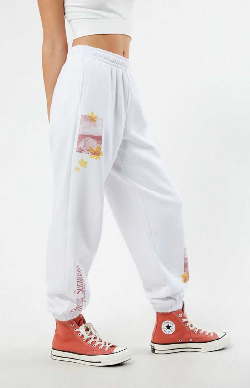 Pantalones PacSun Pacific Sunwear Beach Mujer Blancas | ALJMP7580