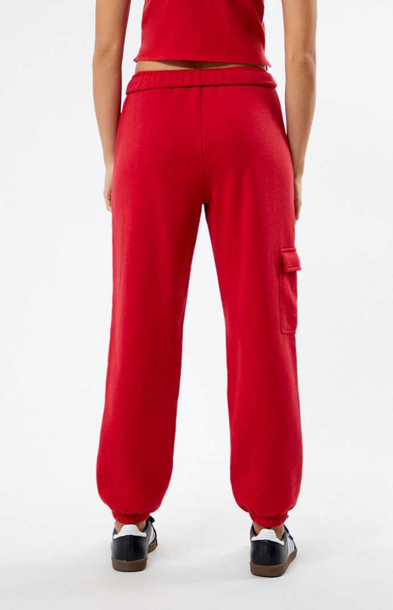 Pantalones PacSun Pacific Sunwear Deporte Cargo Mujer Rojas | BQOSJ0372