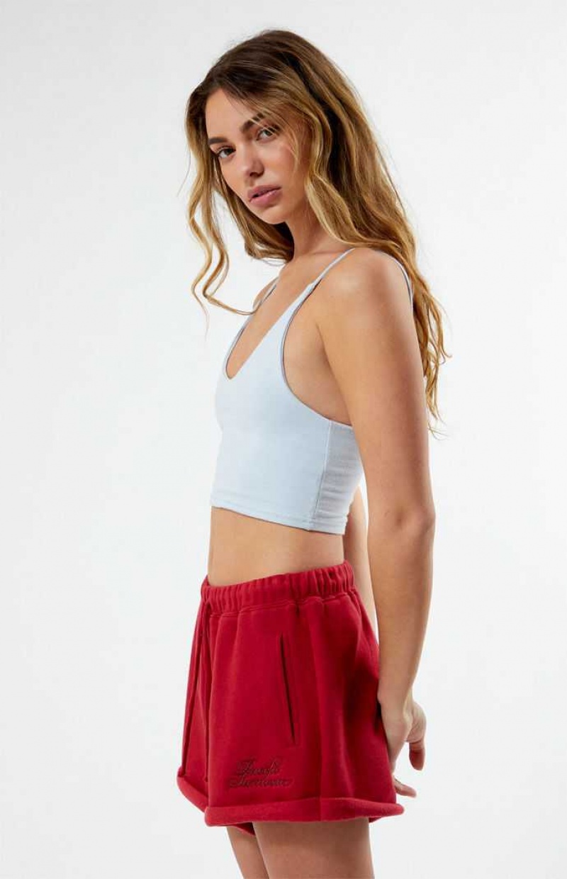 Pantalones PacSun Pacific Sunwear Rolled Sweat Mujer Burdeos | ZYAFI9764