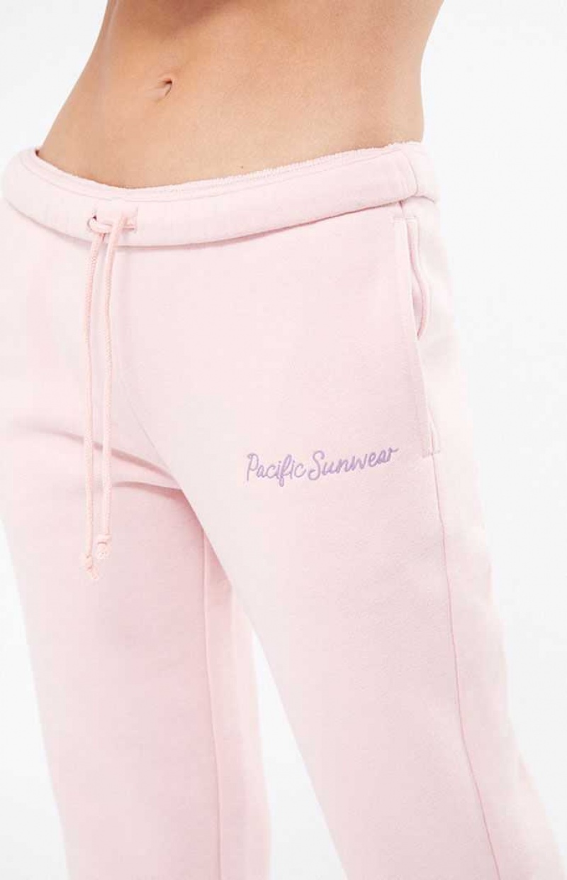 Pantalones PacSun Pacific Sunwear Script Slim Mujer Rosas | RGJCM8760