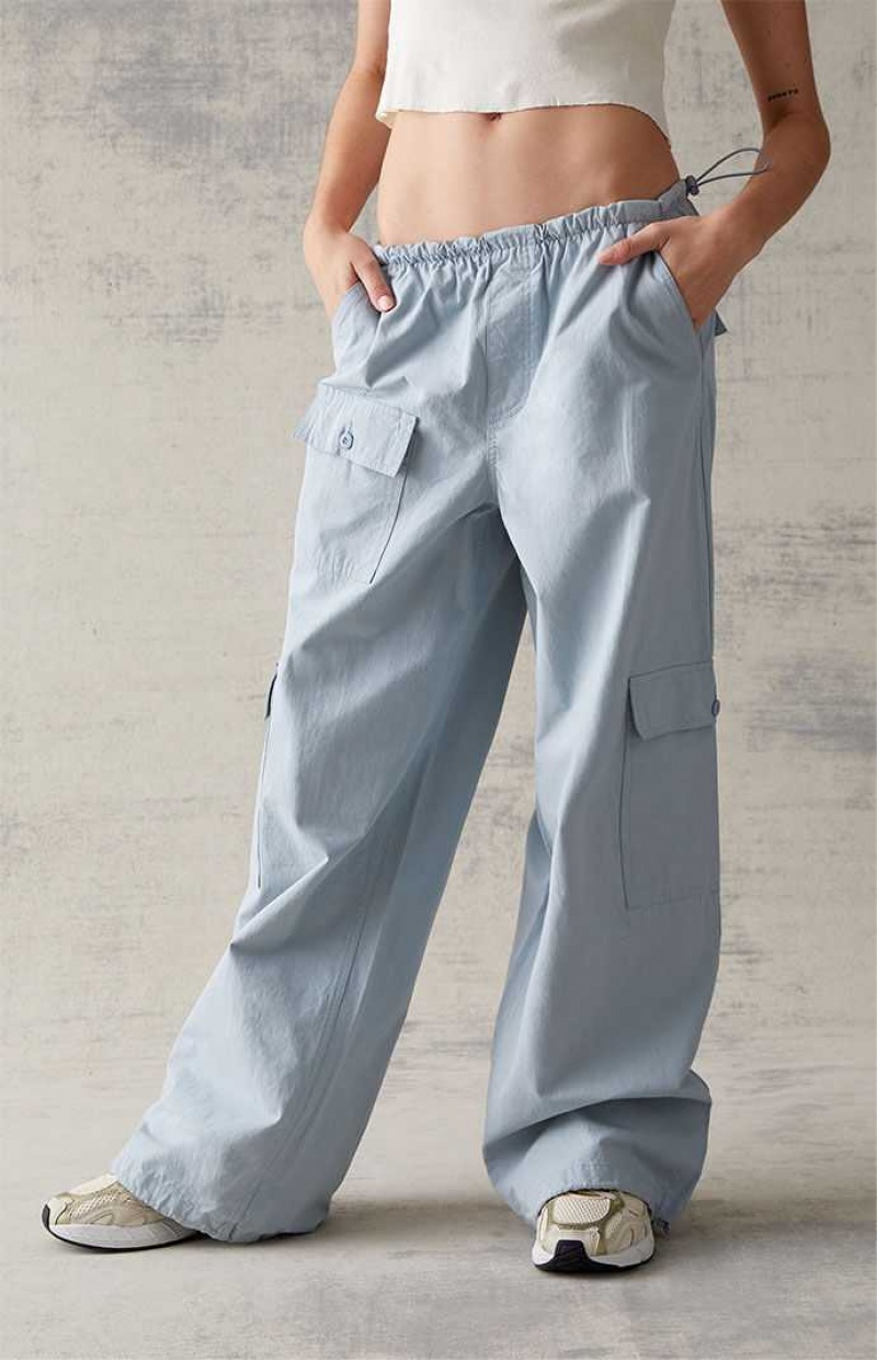 Pantalones PacSun Pocket Cargo Bungee Mujer Azules | VXPSH5890