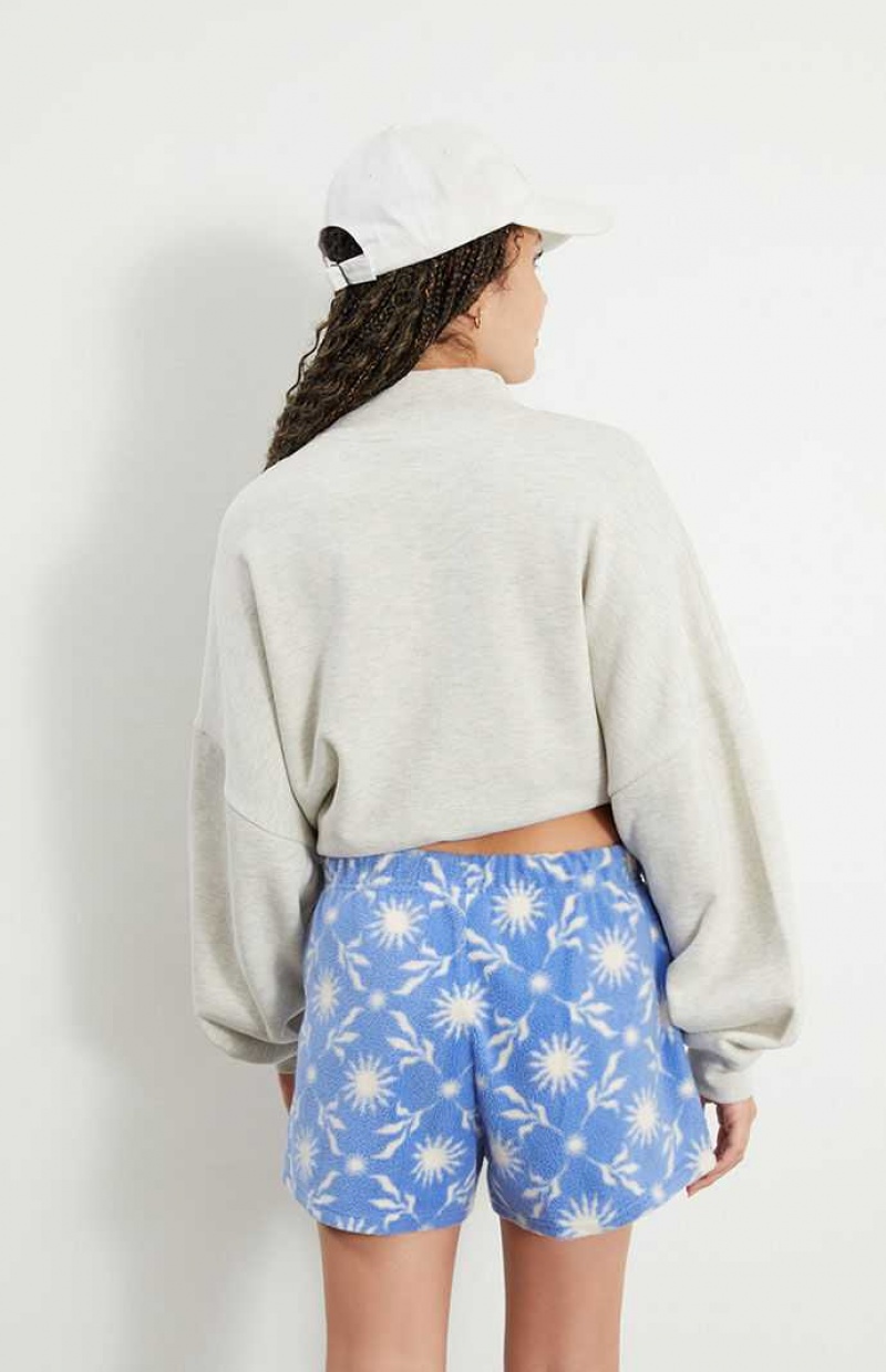 Pantalones PacSun Printed Fleece Sweat Mujer Azules | WBSNR4715