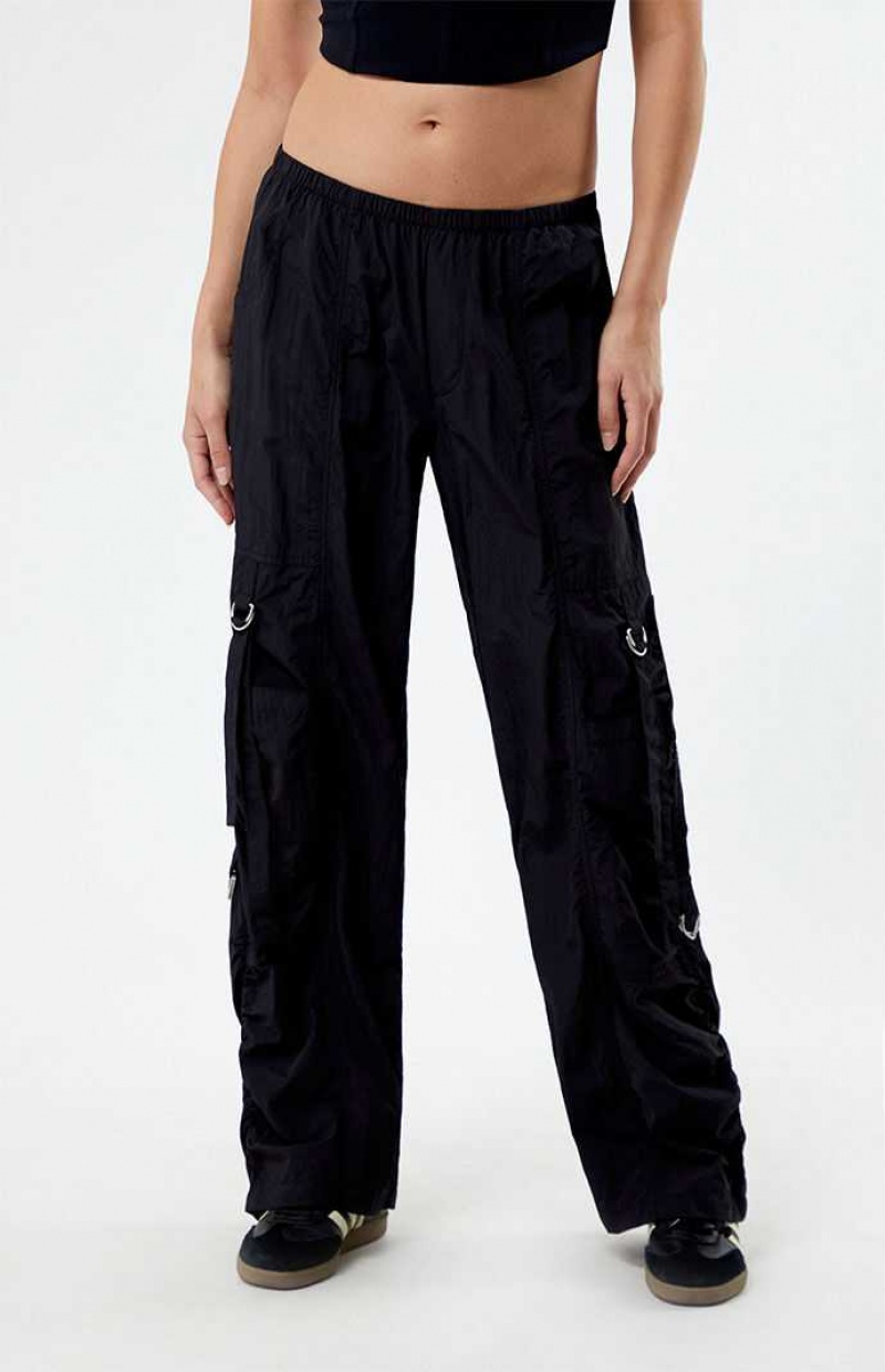 Pantalones PacSun Ruched Low Rise Pull-On Mujer Negras | MNOHK7014