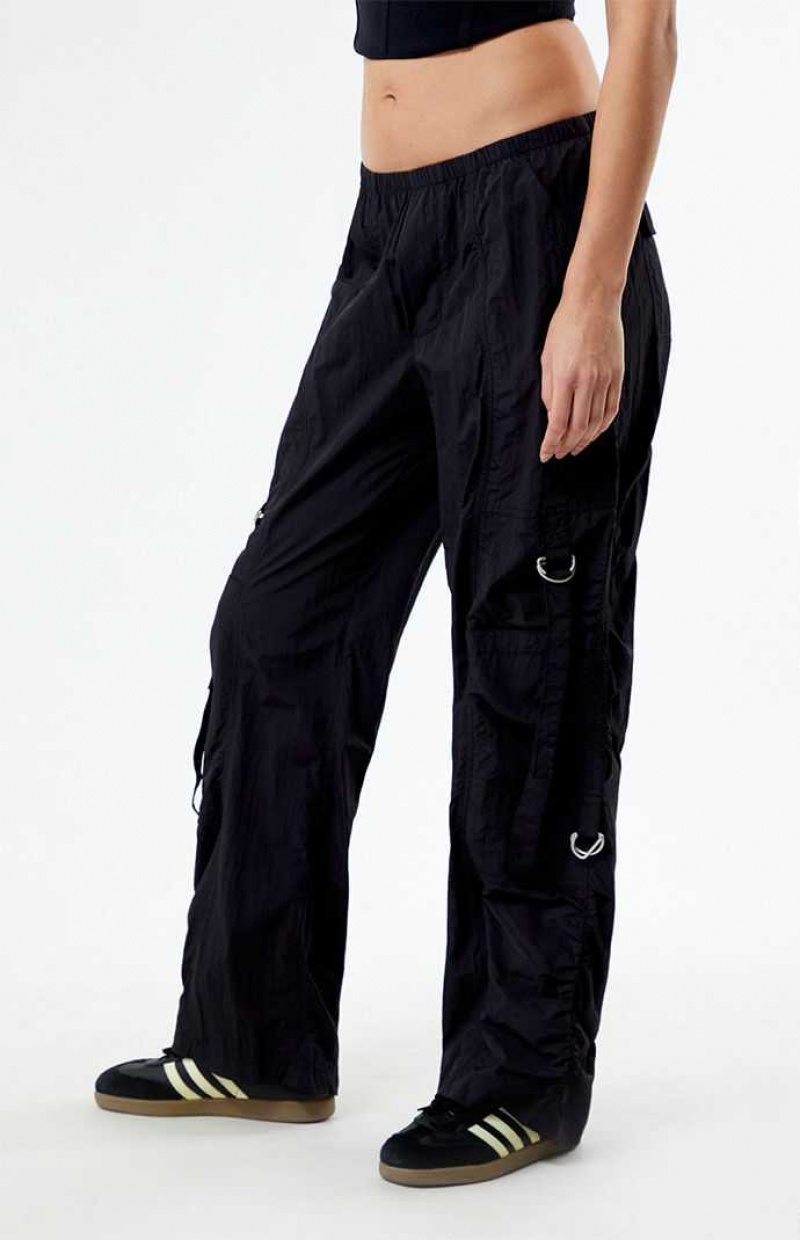 Pantalones PacSun Ruched Low Rise Pull-On Mujer Negras | MNOHK7014