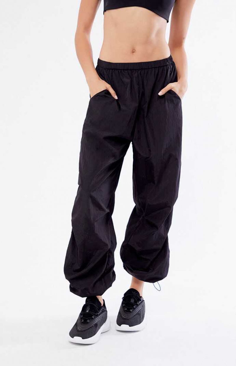 Pantalones PacSun Ruched Shine gy Mujer Negras | VBFON3487