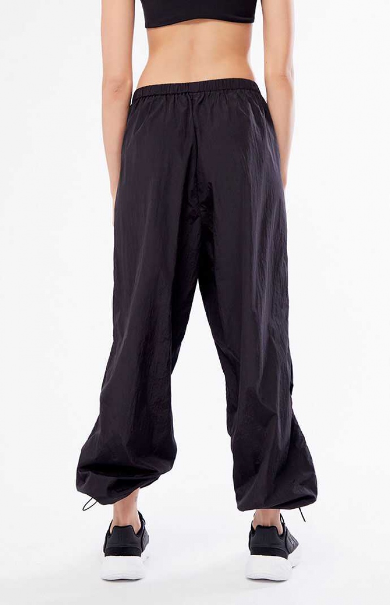 Pantalones PacSun Ruched Shine gy Mujer Negras | VBFON3487