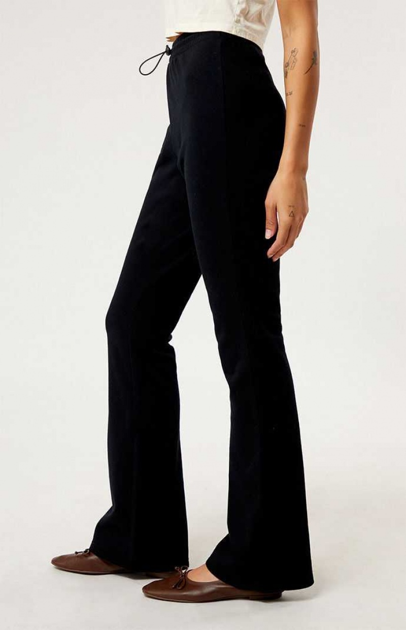 Pantalones PacSun Ryan Bungee Flare Mujer Negras | ILPYN7038