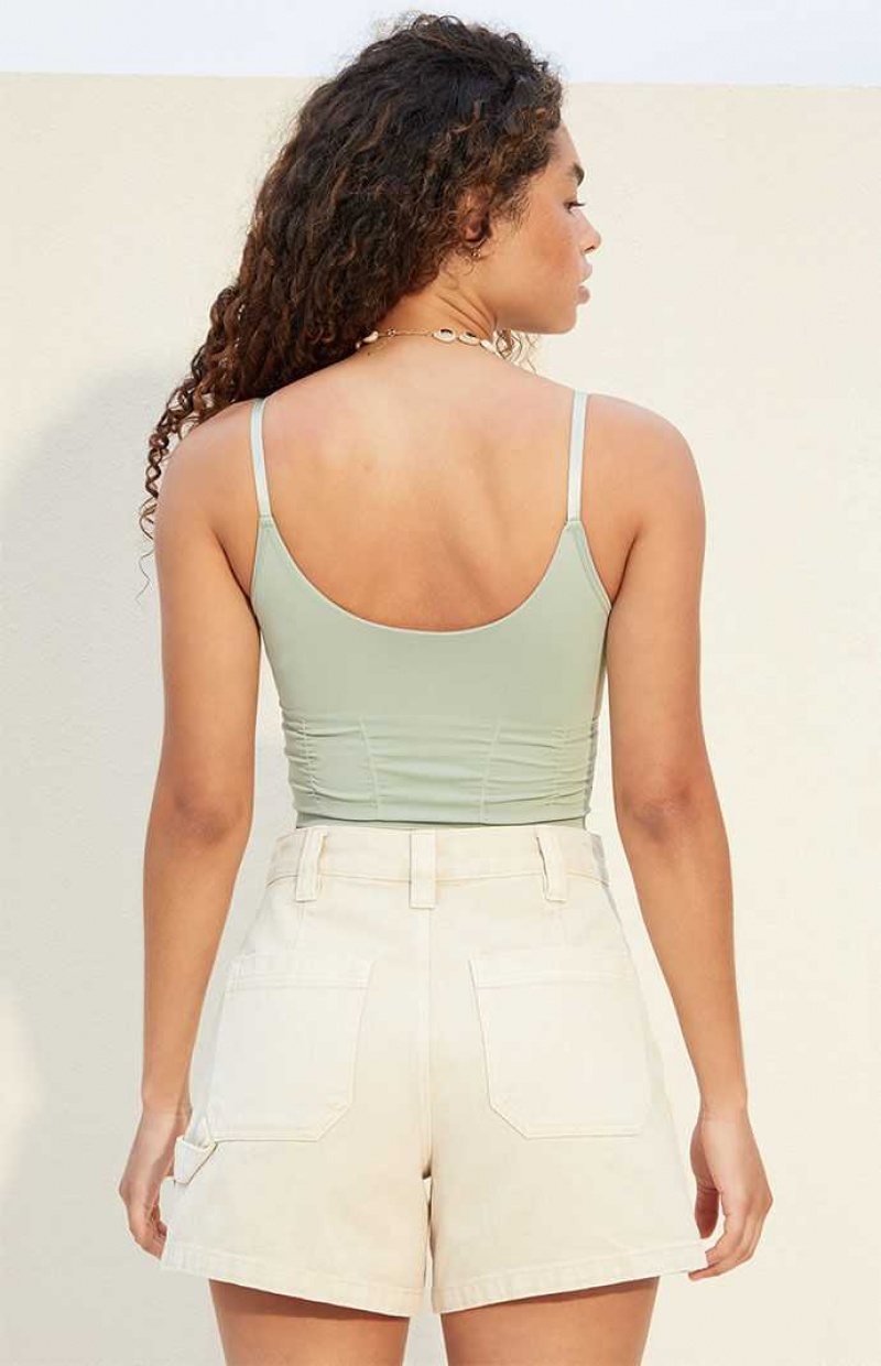 Pantalones PacSun Sand High Waisted Workwear Carpenter Mujer Marrones | ECVOZ9264