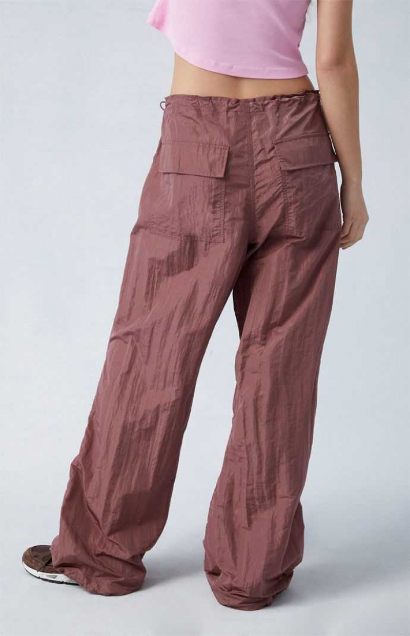 Pantalones PacSun Shine Low Rise Parachute Mujer Rosas | GYVFQ3720