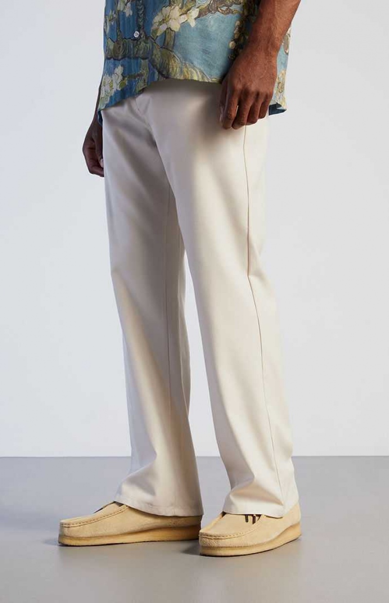 Pantalones PacSun Slim Boot Cream Hombre Creme | YRVLO3678